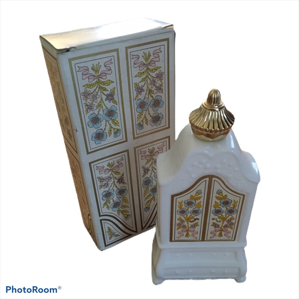 Host Pick! Vintage Avon Armoire Shaped Decanter for Bath EUC with original box!